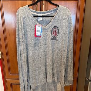 Spirit Heather Gray Knit Top Univ of South Carolina